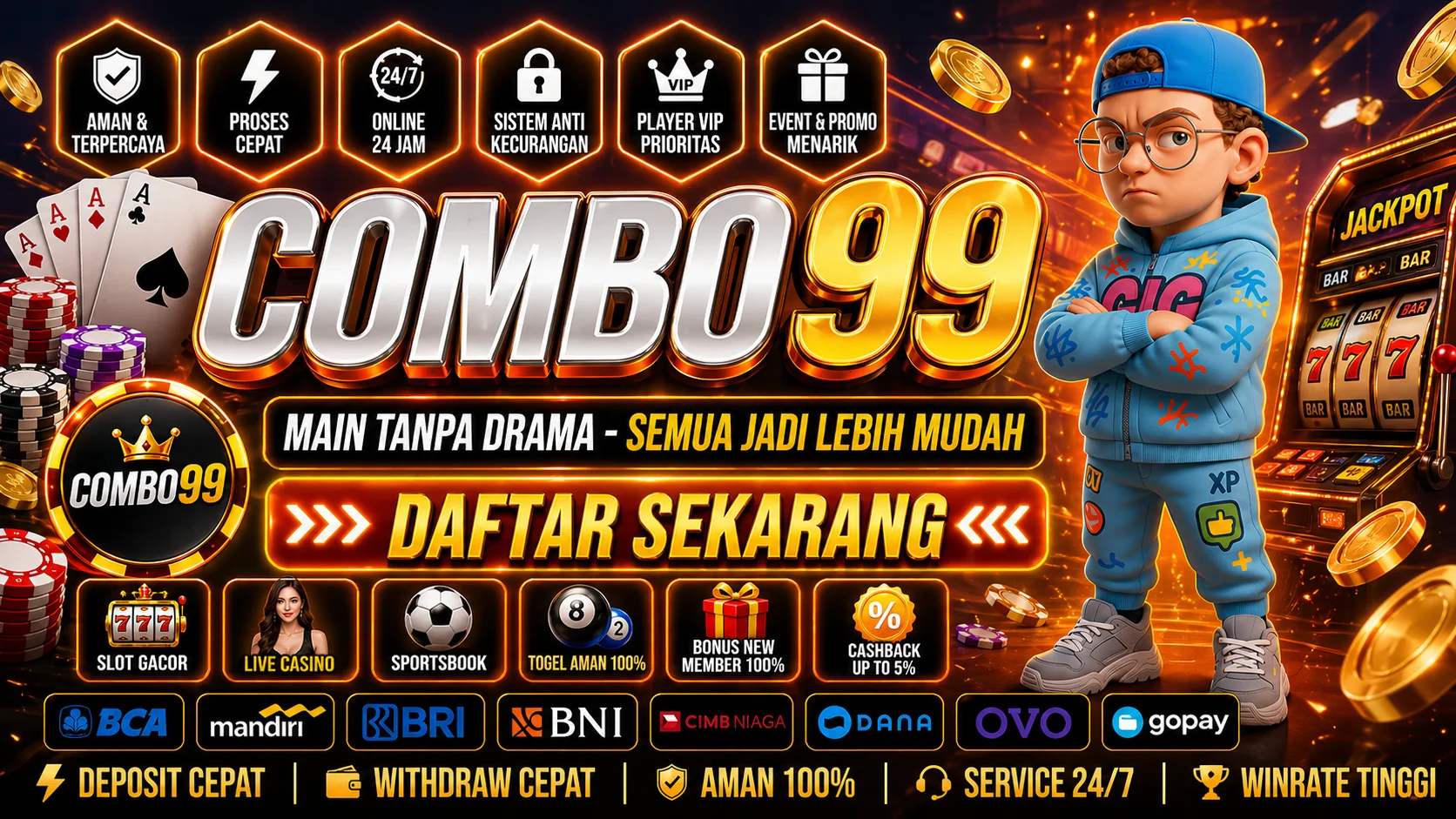 Galeri foto Combo99 – Pusat Insight Strategi Hiburan Digital Terpercaya di Jakarta